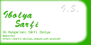 ibolya sarfi business card