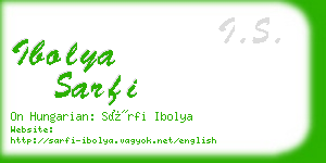 ibolya sarfi business card